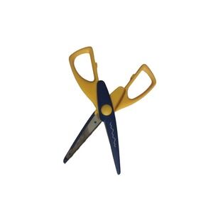 Zig Zag Scissors for Kids, 5.5 Inches, Blue and Yellow, Plastic, Child Safe